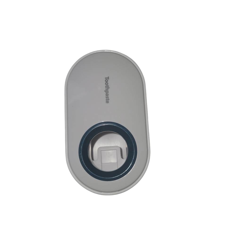 Gray and Blue Toothpaste Dispenser